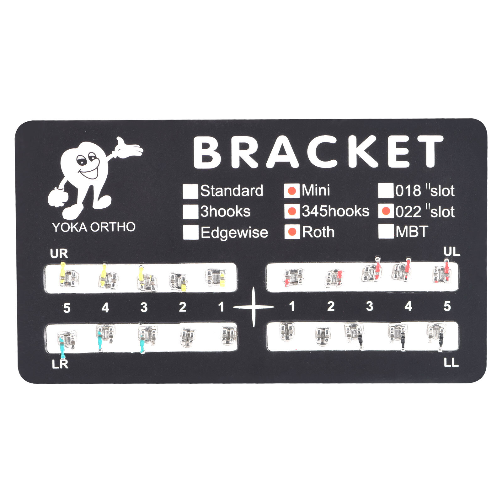 Dental Ortho Bracket Brackets MIM Monoblock Mini Roth 0.022 345Hooks 20Pcs/pack