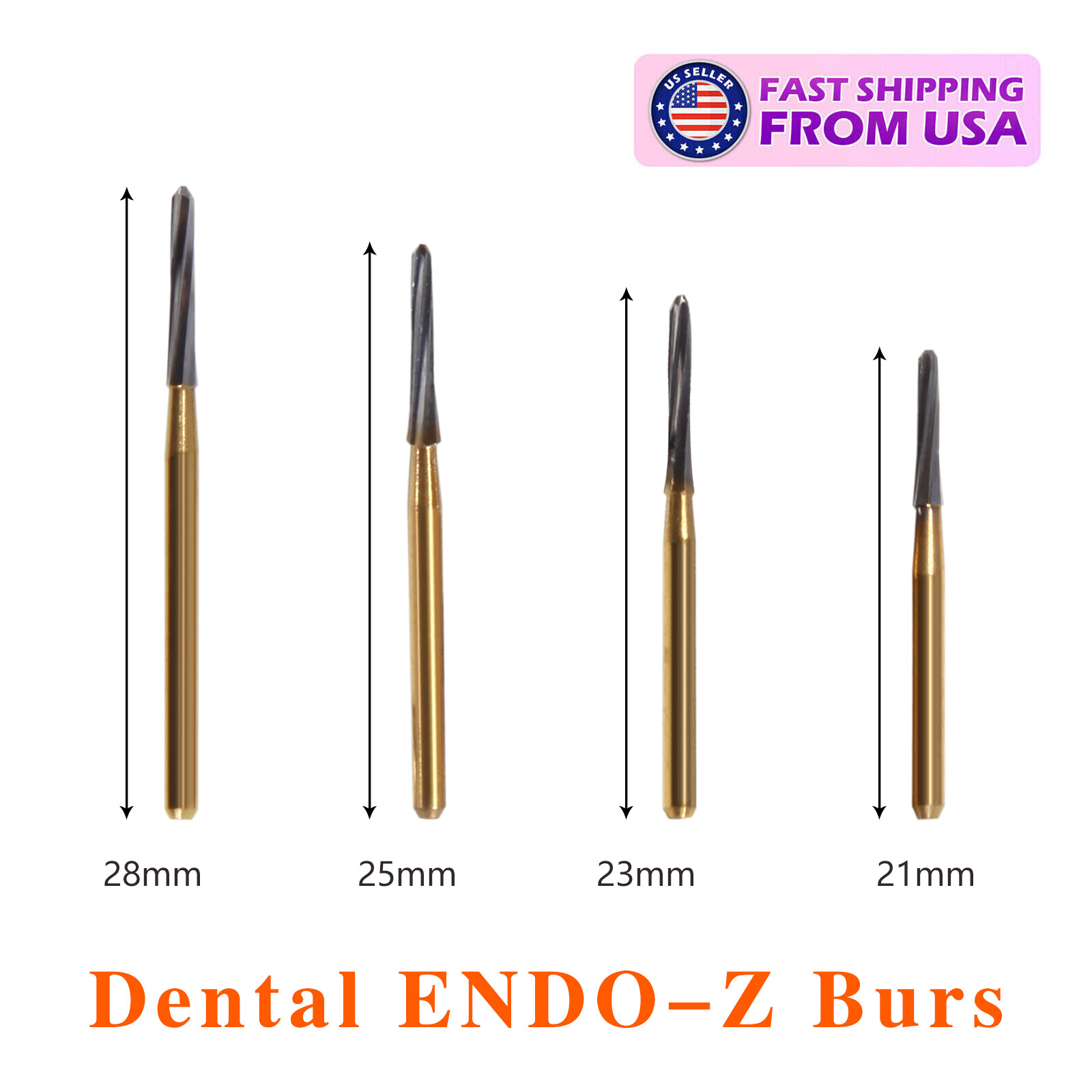 Dental Drill Carbide Tungsten Steel Finishing FG ENDO-Z Burs 21/23/25/28MM po