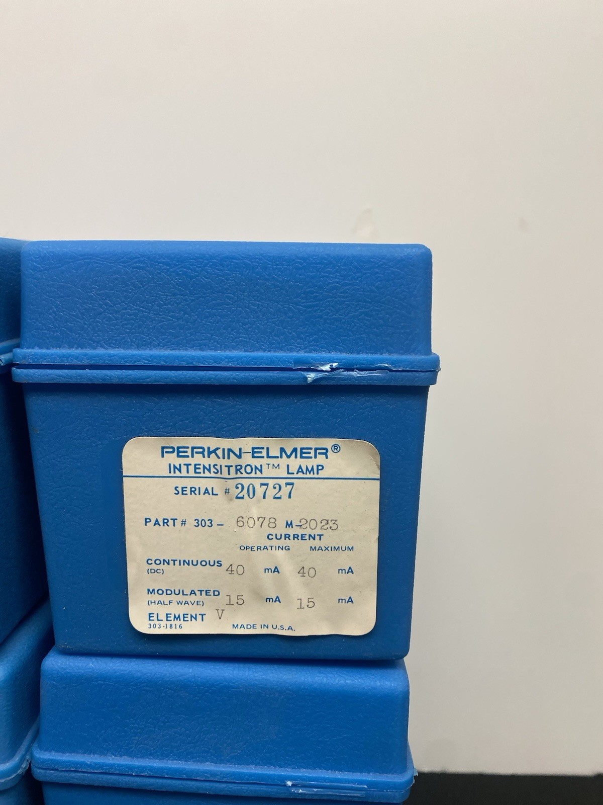 Lot of 15 Different Perkin-Elmer 303-60xx Intensitron Hollow Cathode Lamps