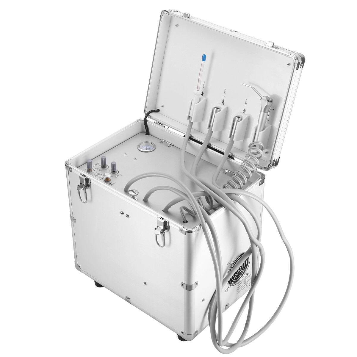 Portable Dental Delivery Unit Air Compressor Suction Rolling/Mobile Cart Cabinet