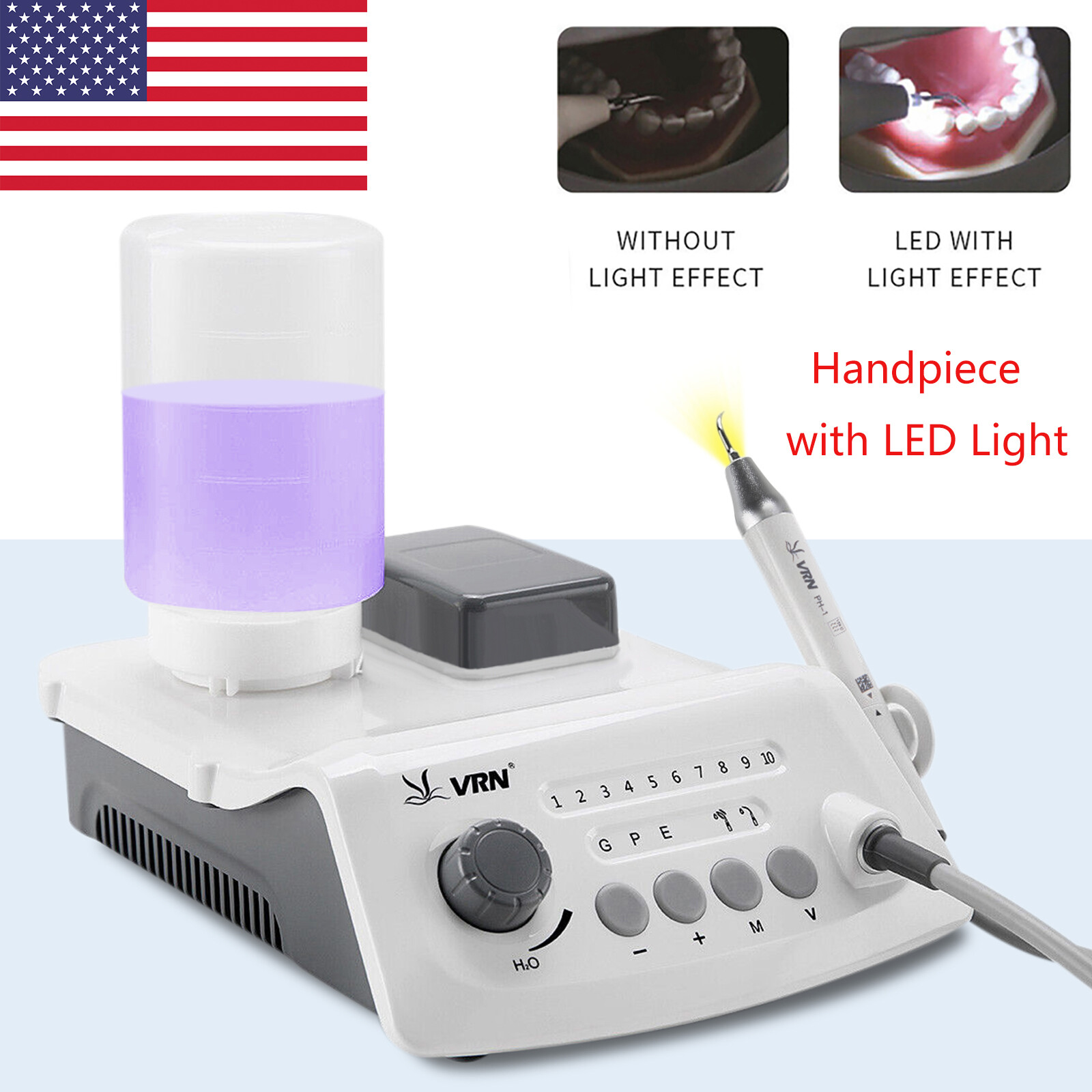 LED Dental Ultrasonic Piezo Scaler HW-5L Handpiece with 5 Tips