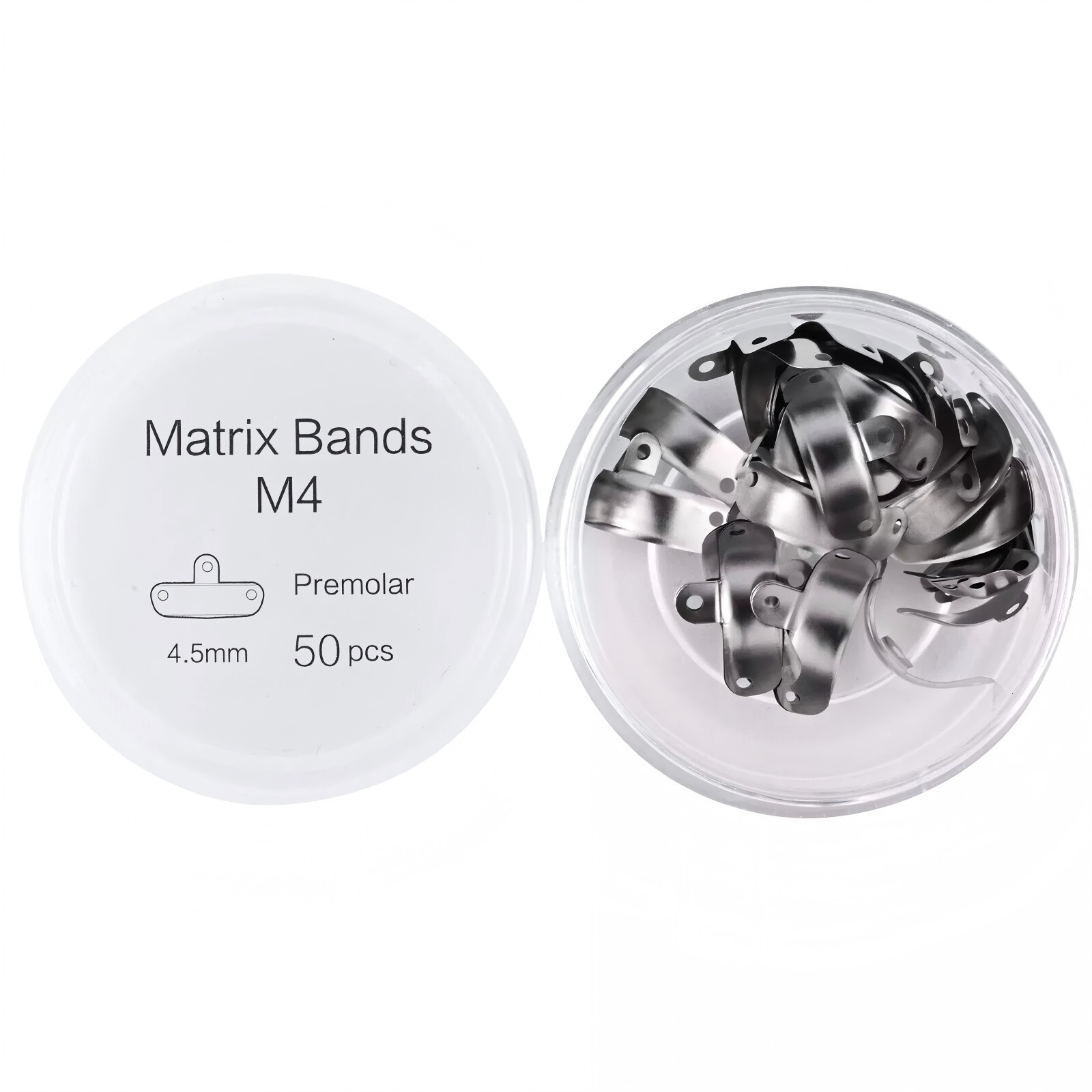 Dental Sectional Matrix Bands M4 1.0 4.5mm Premolar Metal Matrices Garrison V3