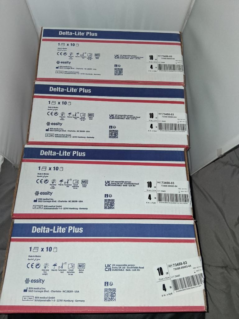 Delta-Lite Plus 10 rolls of 4″ x 4yd White Casting Tape Expires 2027 Per Box