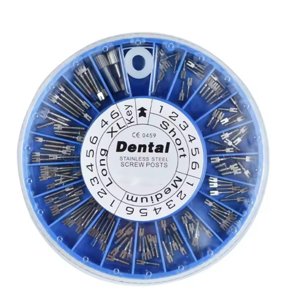 120/240PCS Dental Screw Post Authentic Complete Kit Gold 2 Key Wrench Tool