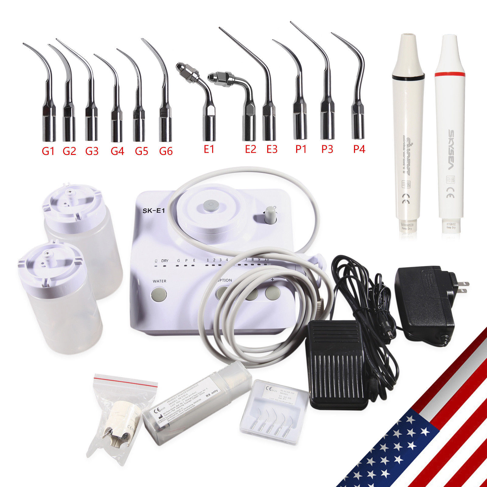 FDA SK-E1 Piezo Dental Ultrasonic Scaler for Cavitron EMS / Tips Handpeice