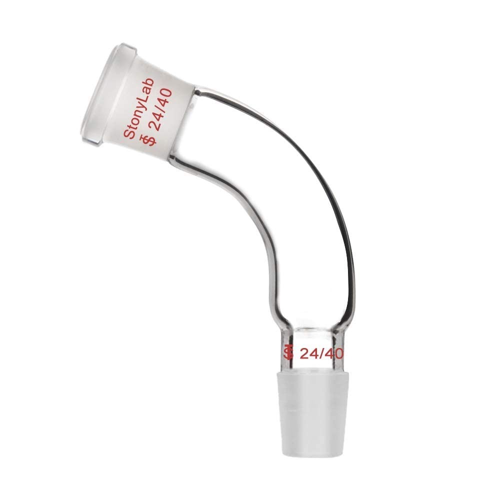 Durable Borosilicate Distillation Adapter with 105° Bend – 24/40 Joint Size