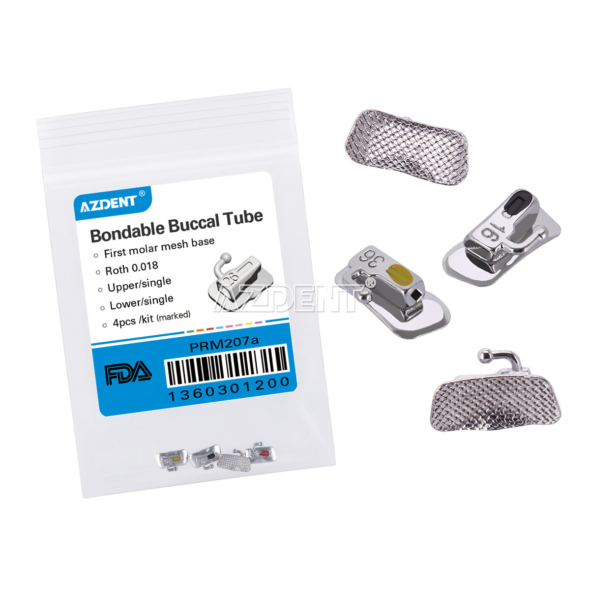 Dental Orthodontic Buccal Tubes 1st Molar Roth/MBT/Edgewise 018/022 Bondable