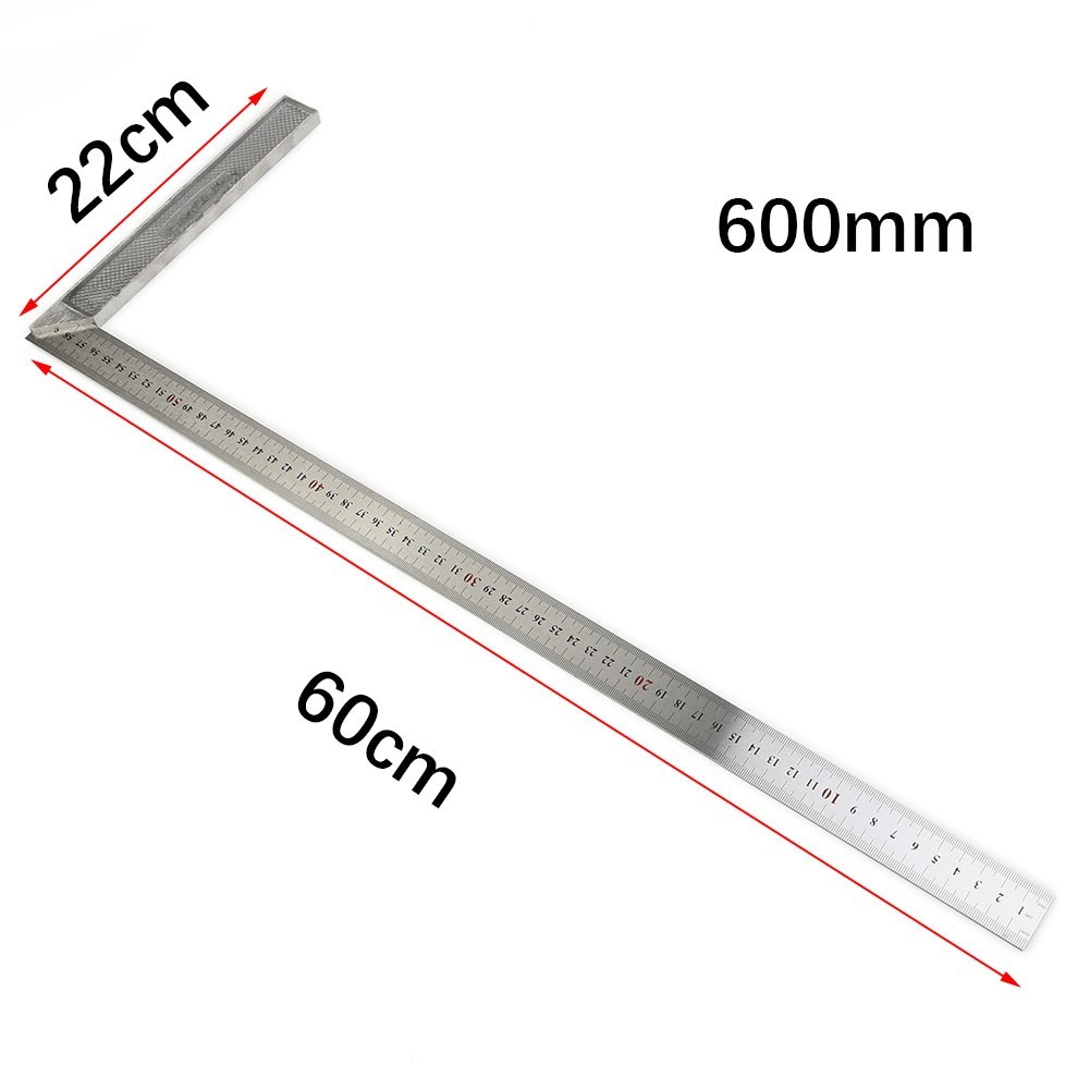 Heavy Duty 250mm Carpenter Ruler L Shape Angle Square Ruler for Carpentry