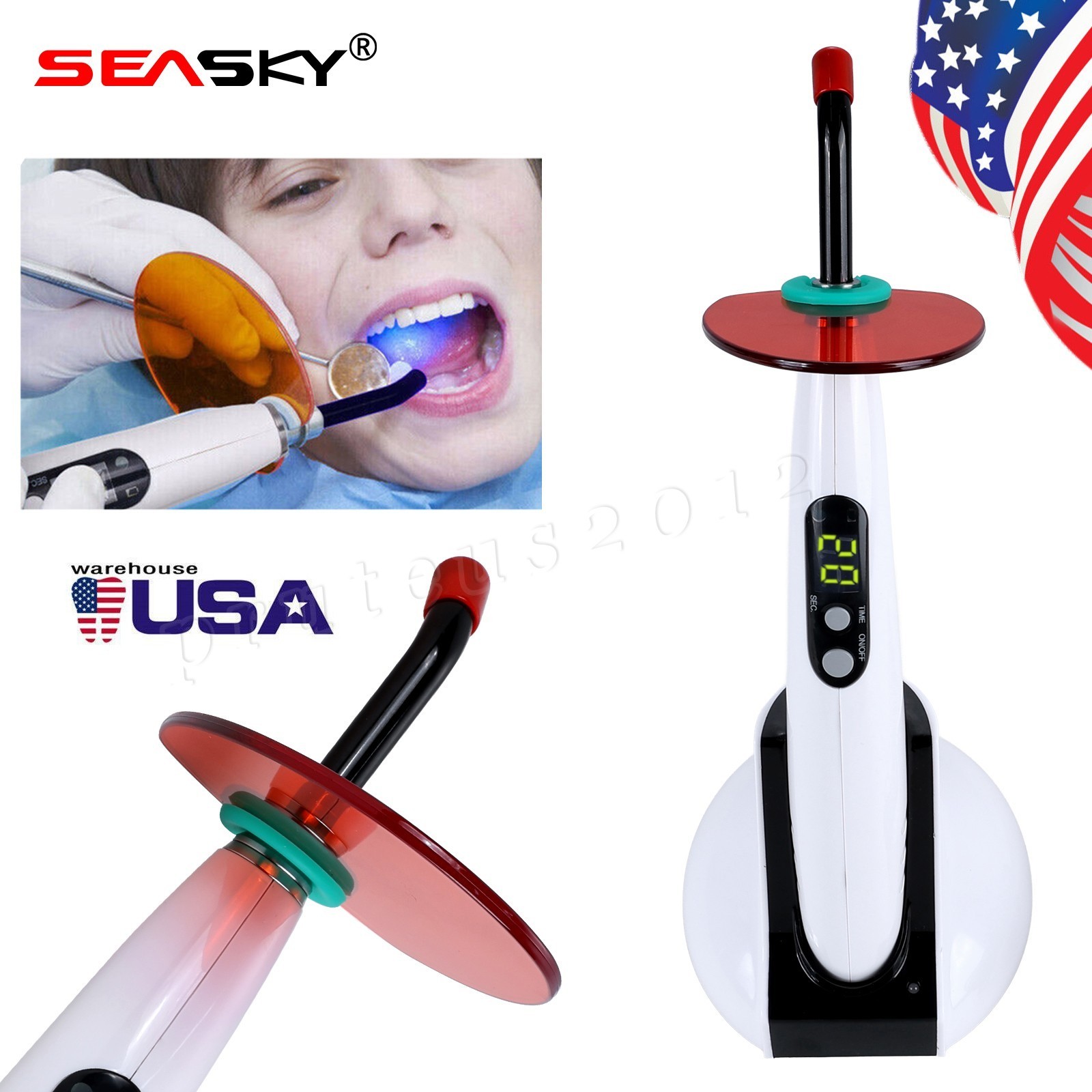 Dental LED Luz de Curado Lampara 1400mW fit LED-B SEASKY WOODPEX NEW