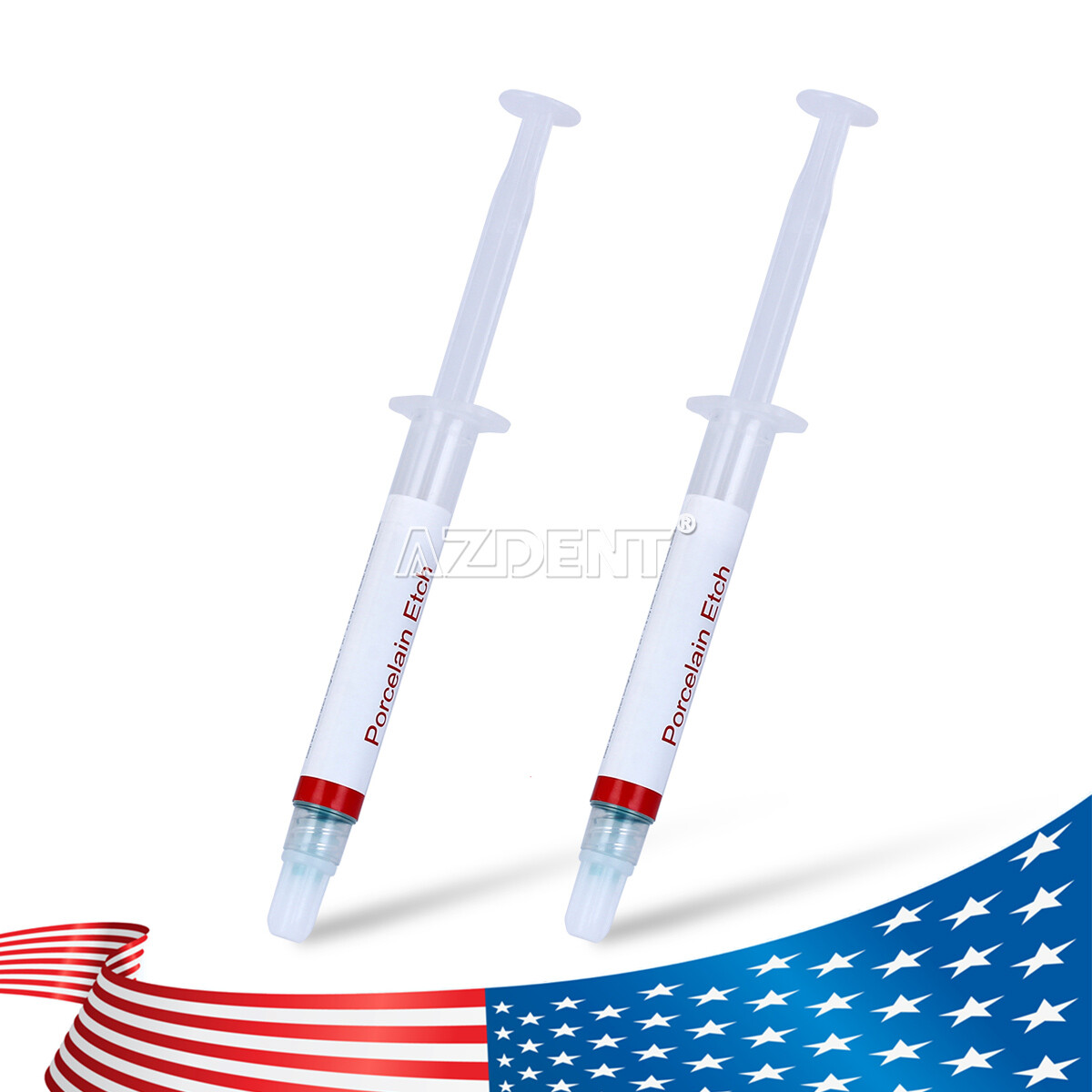 Dentex Dental Porcelain Etch Gel 9.5% Hydrofluoric Acid Etchant 3 Syringe 2.5ml