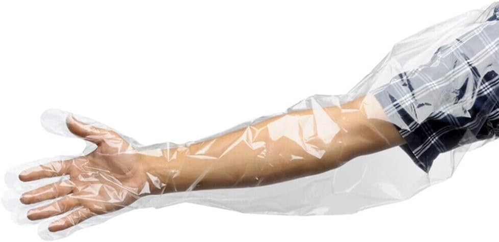 50pcs Long Disposable Gloves Field Dressing Gloves Full Arm Long Sleeve Gloves
