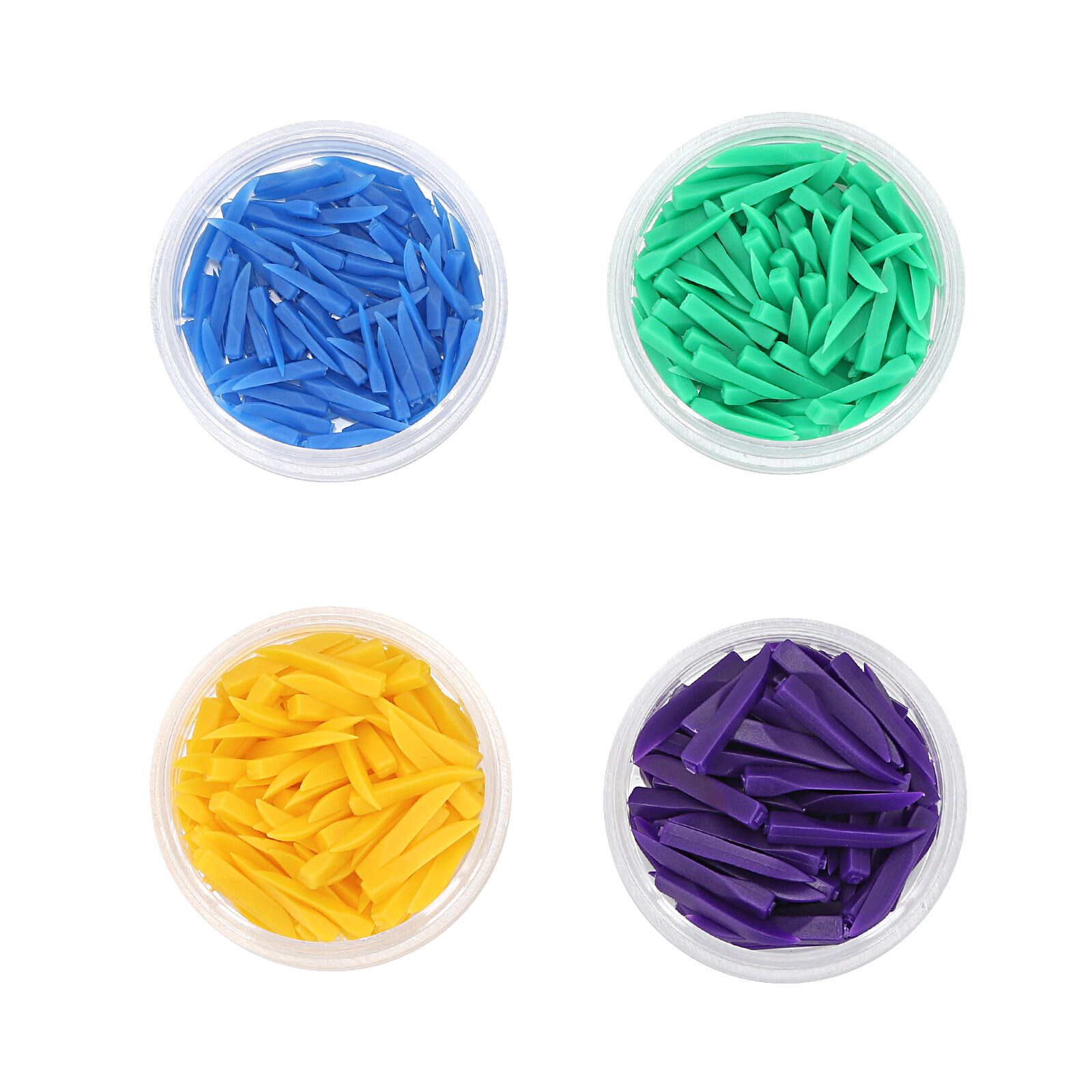 Disposable Plastic Wave Shape Dental Wedges Teeth Wedge Tooth Gap 100 Pcs