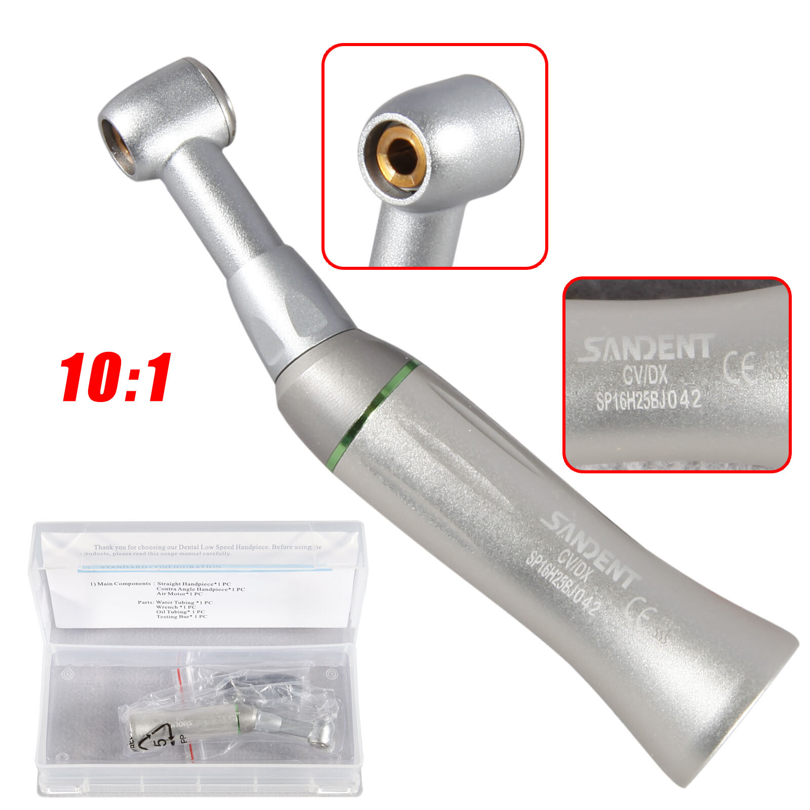 CICADA Endo Contra Angle Handpiece 10:1 16:1 Reduction Fit Sirona NSK