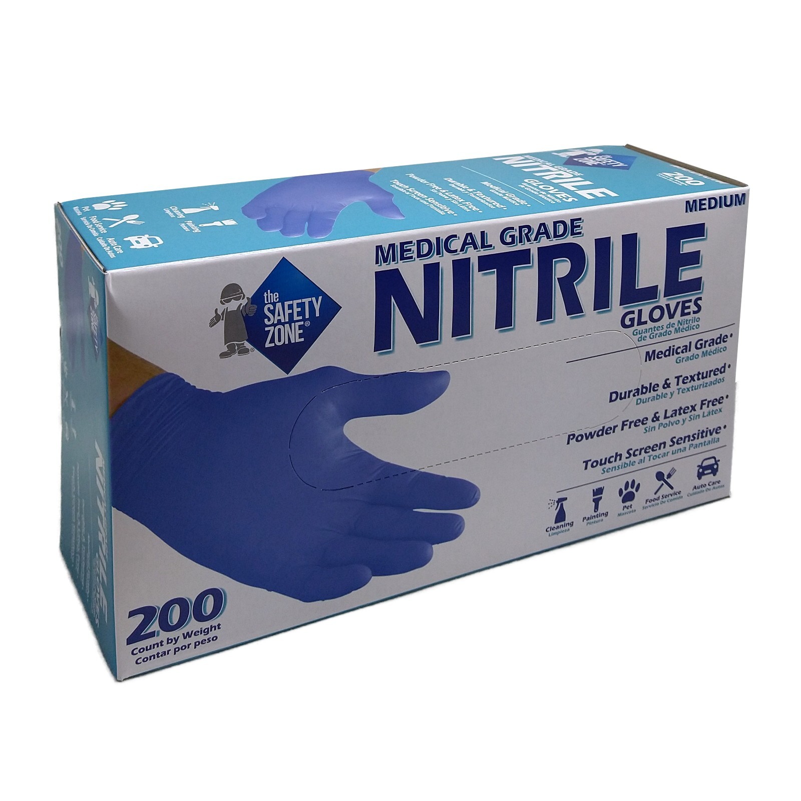 The Safety Zone powder free Nitrile Medical examination gloves (2000 gloves/cs)