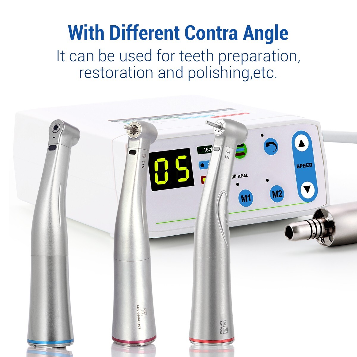 Micromotor LED eléctrico sin cepillo dental spray interno tipo E 3.4Ncm USA