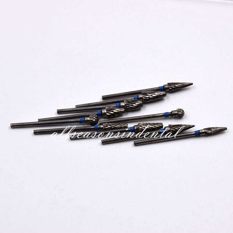 10 Pcs Dental Lab Tungsten Steel Carbide Burs Polishing Bur Drills HP 2.35mm