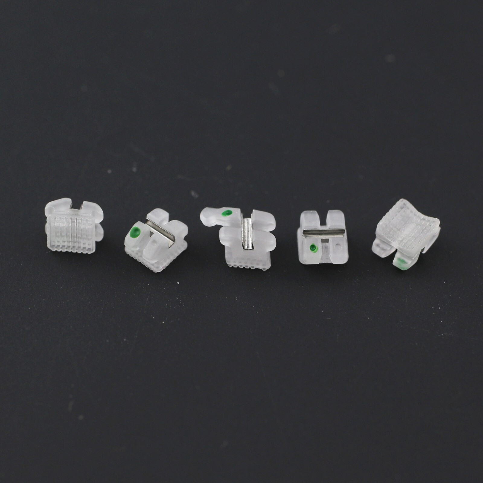 Dental Orthodontic Ceramic Brackets Braces Roth MBT 022 3 Hooks 5-5 Aesthetics