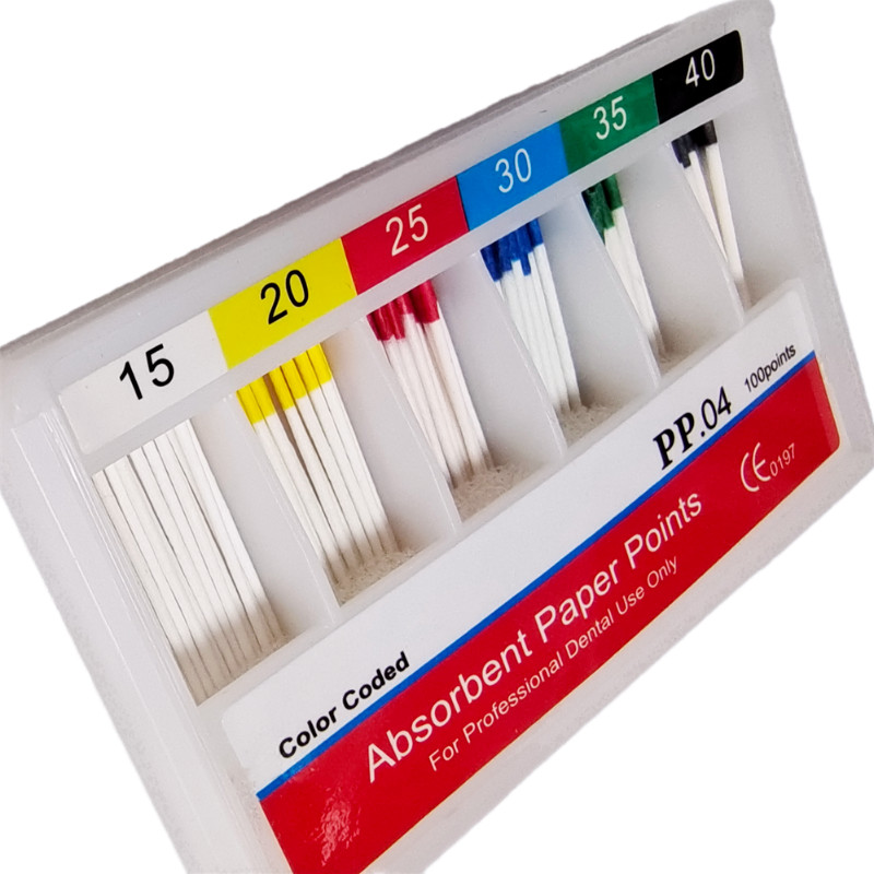 Endodontic GUTTA PERCHA POINTS Taper 0.4, All Sizes Dental Meta, 60 Points/box