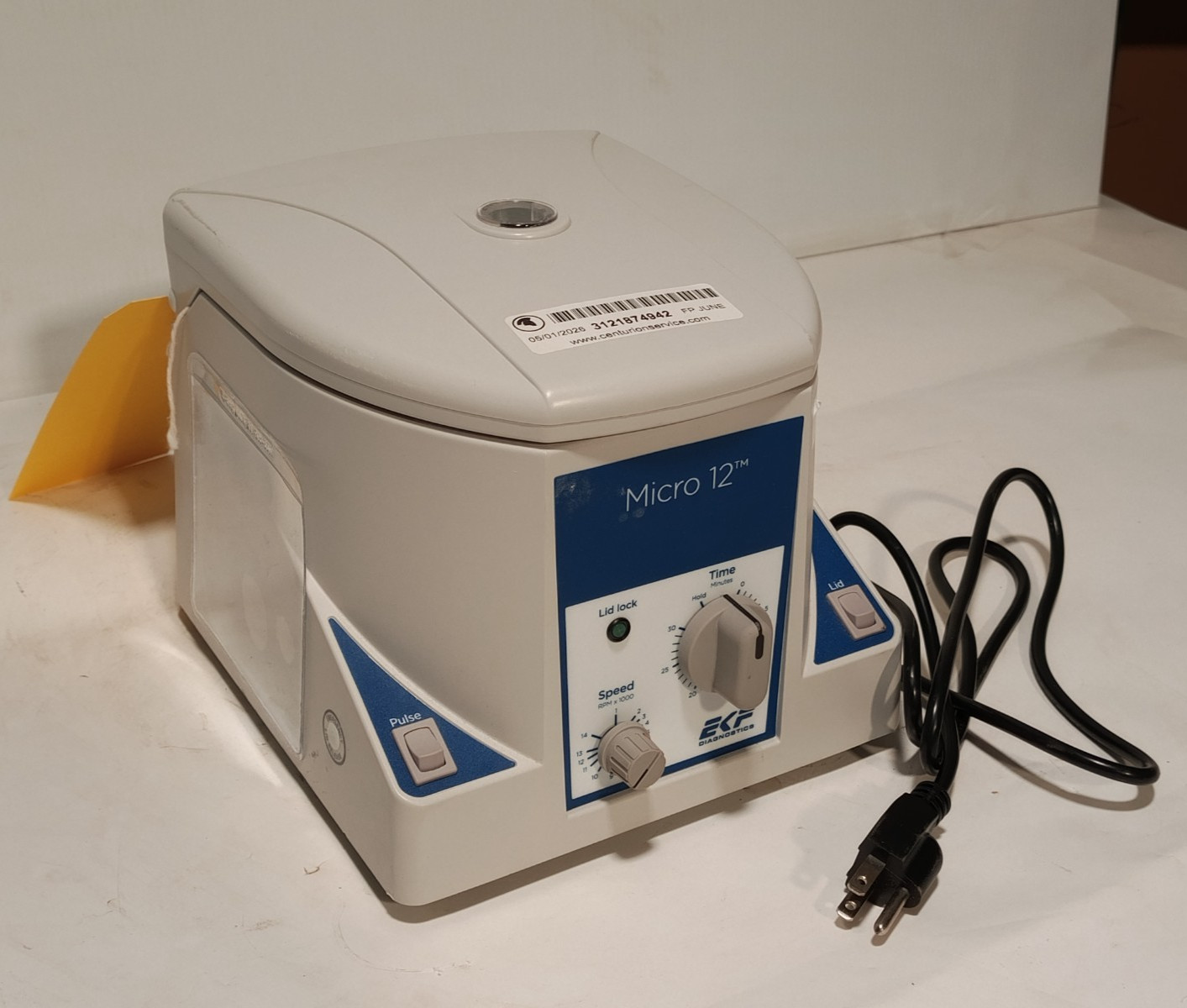 EKF Diagnostics C0160-STI Micro 12 Microcentrifuge, 120VAC, 50/60Hz, 1.0A