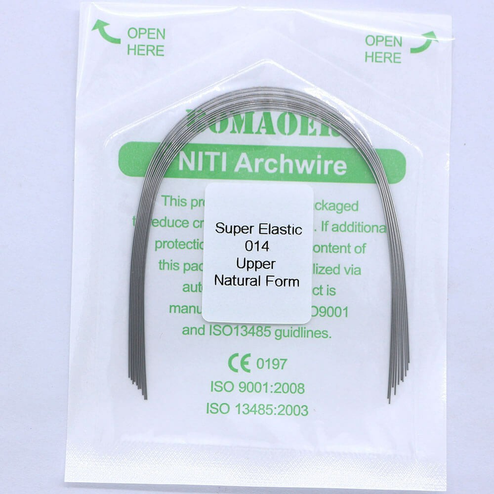 50 Packs Dental Ortho Niti Super Elastic Round Arch Wire Nature Form 014 Upper