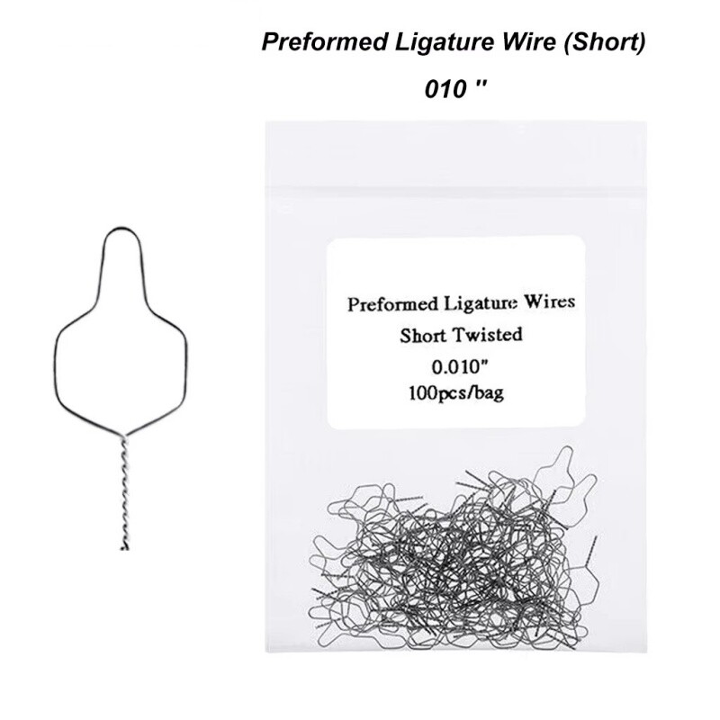 Dental Orthodontic Kobayashi Preformed Wire Metal Ligature Ties Short Long Twist