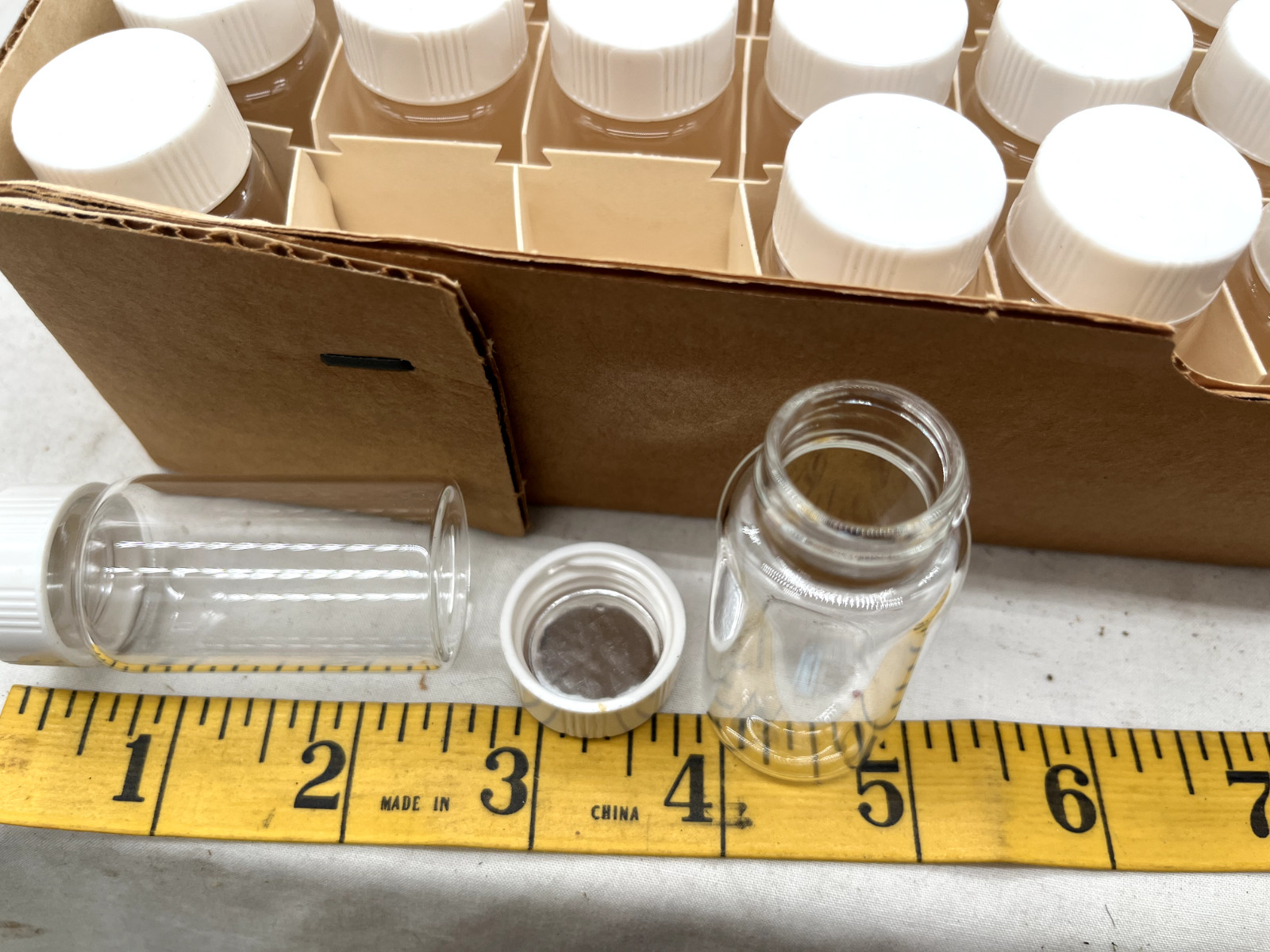 vintage wheaton scintillation vials glass jar art deco screw top lot of 10