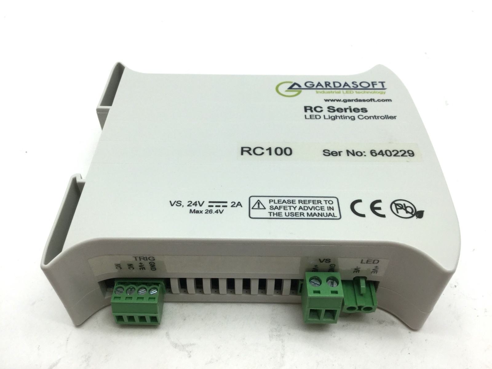 Gardasoft RC100 Lighting Controller Pulsed/Continuous Out: 1A 25W, In: 24VDC 2A