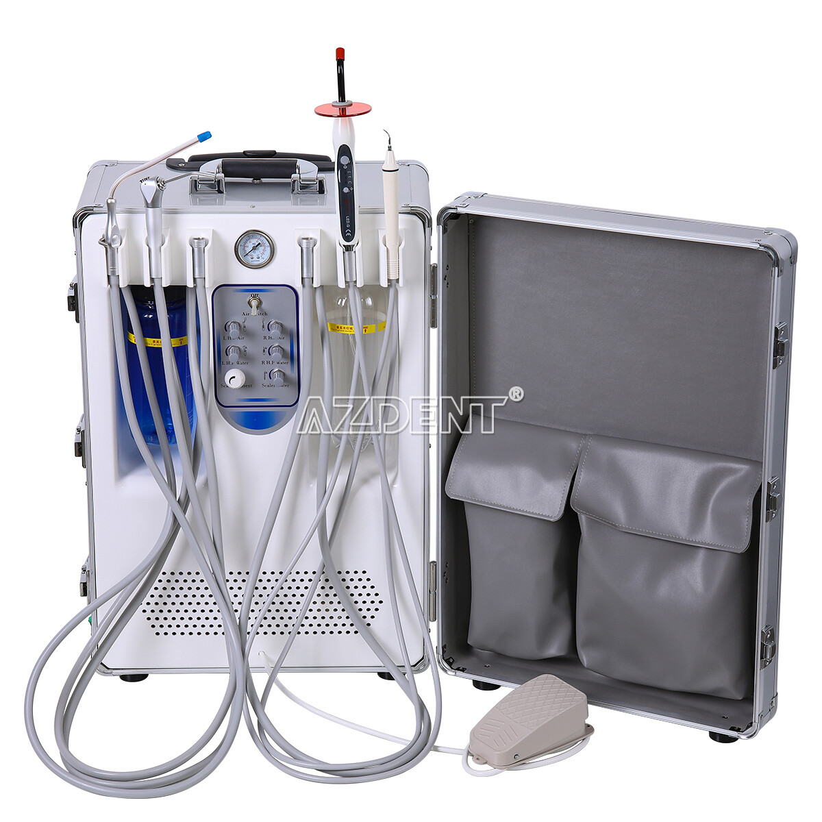 Portable Dental Delivery Unit Suction System Air Compressor 4Hole /Folding Chair