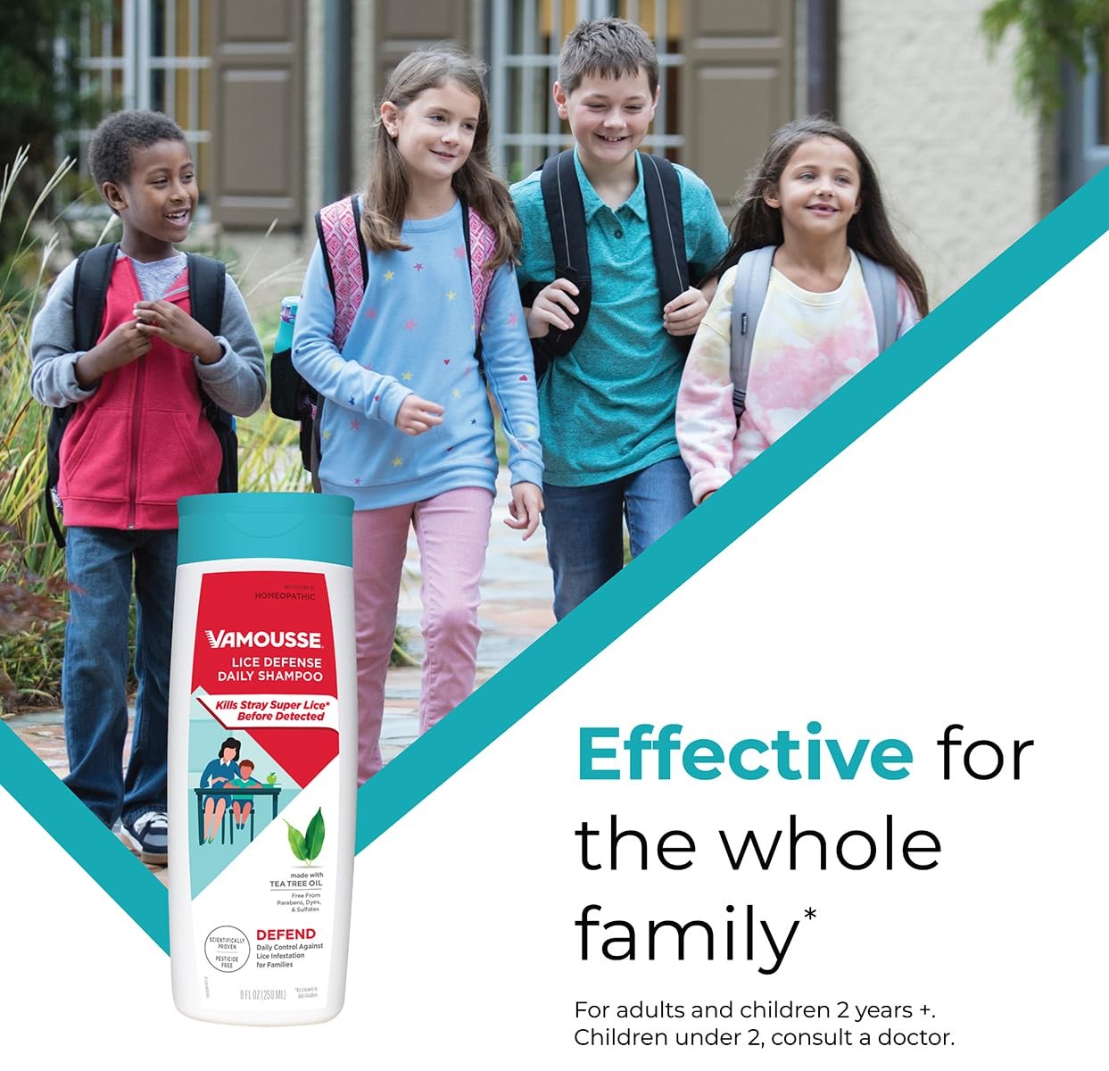 Vamousse Head Lice Defense Daily Shampoo Use After Exposure Or Treatment