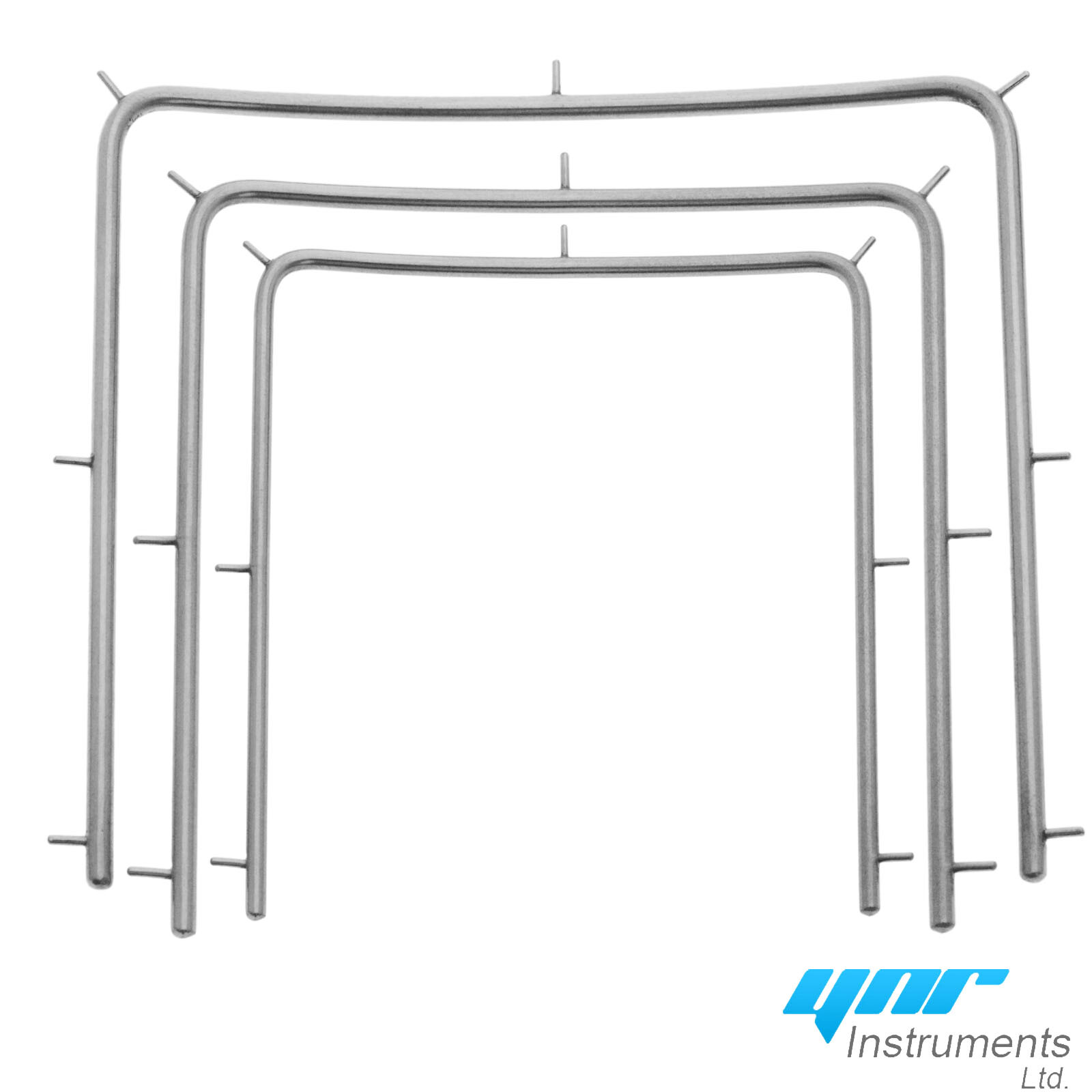 3X RUBBER DAM FRAMES ADULT LARGE DENTAL ORTHODONTIC STAINLESS STEEL CE