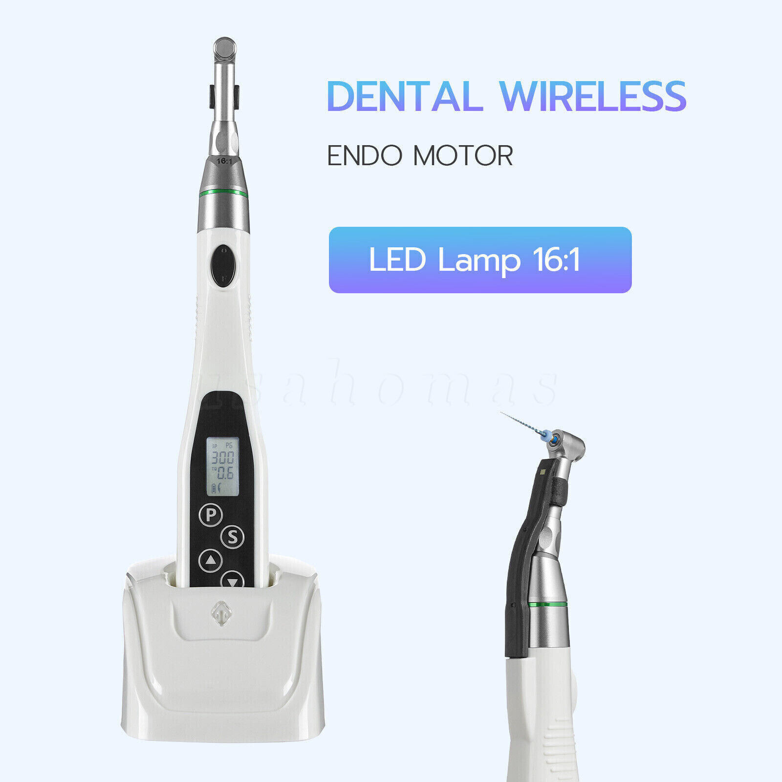 Cordless Endo Motor Handpiece LCD Display Auto Reverse Portable