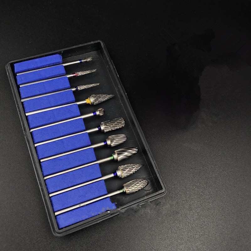 Dental Alloy Acrylic Tungsten Carbide Steel Cutter Kit Bur Drill Polisher 2.35mm