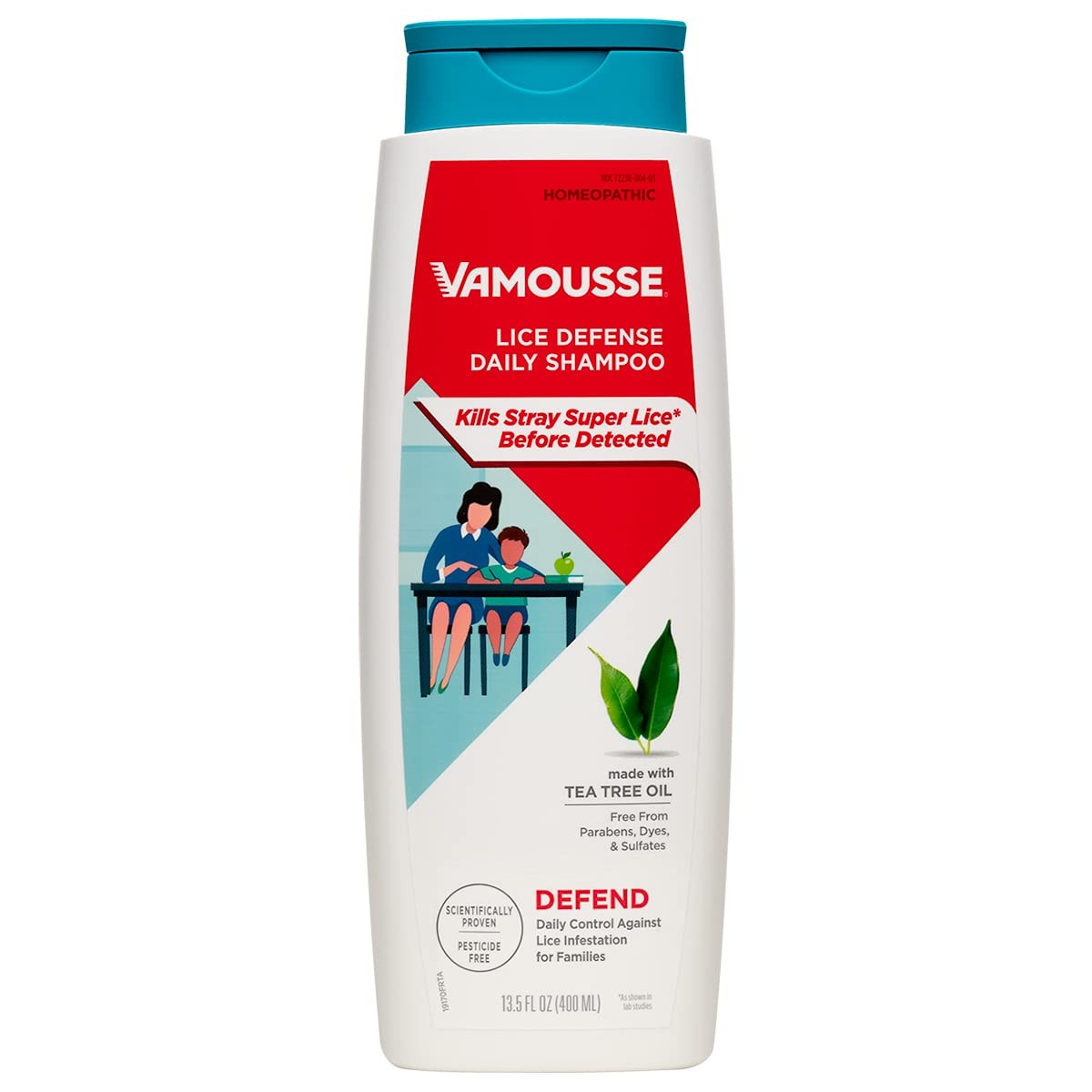 Vamousse Head Lice Defense Daily Shampoo Use After Exposure Or Treatment