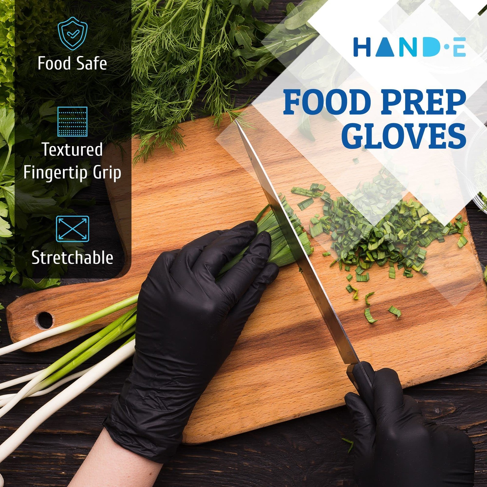 Hand-E Touch Black Nitrile Disposable Gloves Small, 50 Count – BBQ, Tattoo, H…