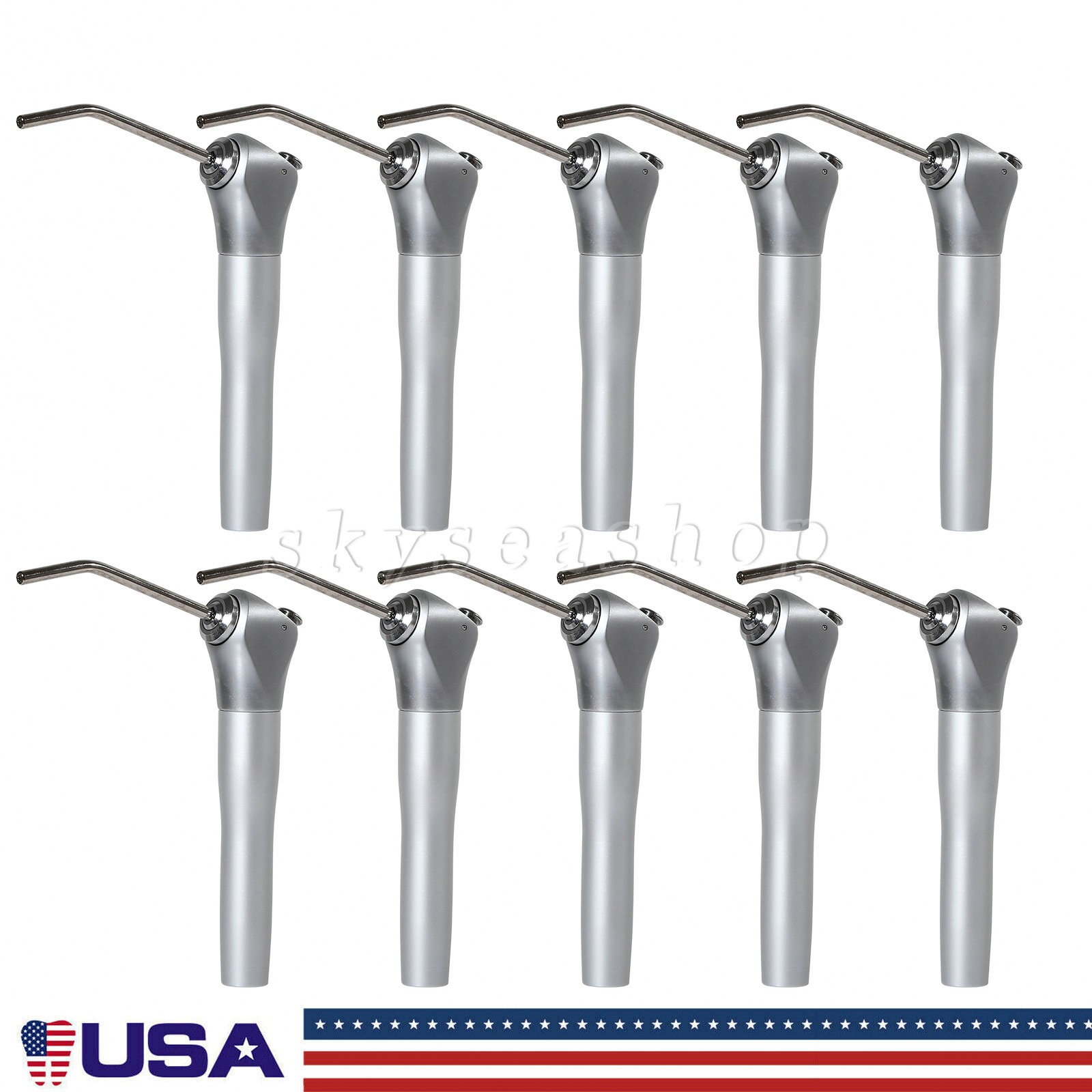 10X Dental Air Water Spray Triple Syringe 3 Way Handpiece w/ Nozzles/Tips/Tubes