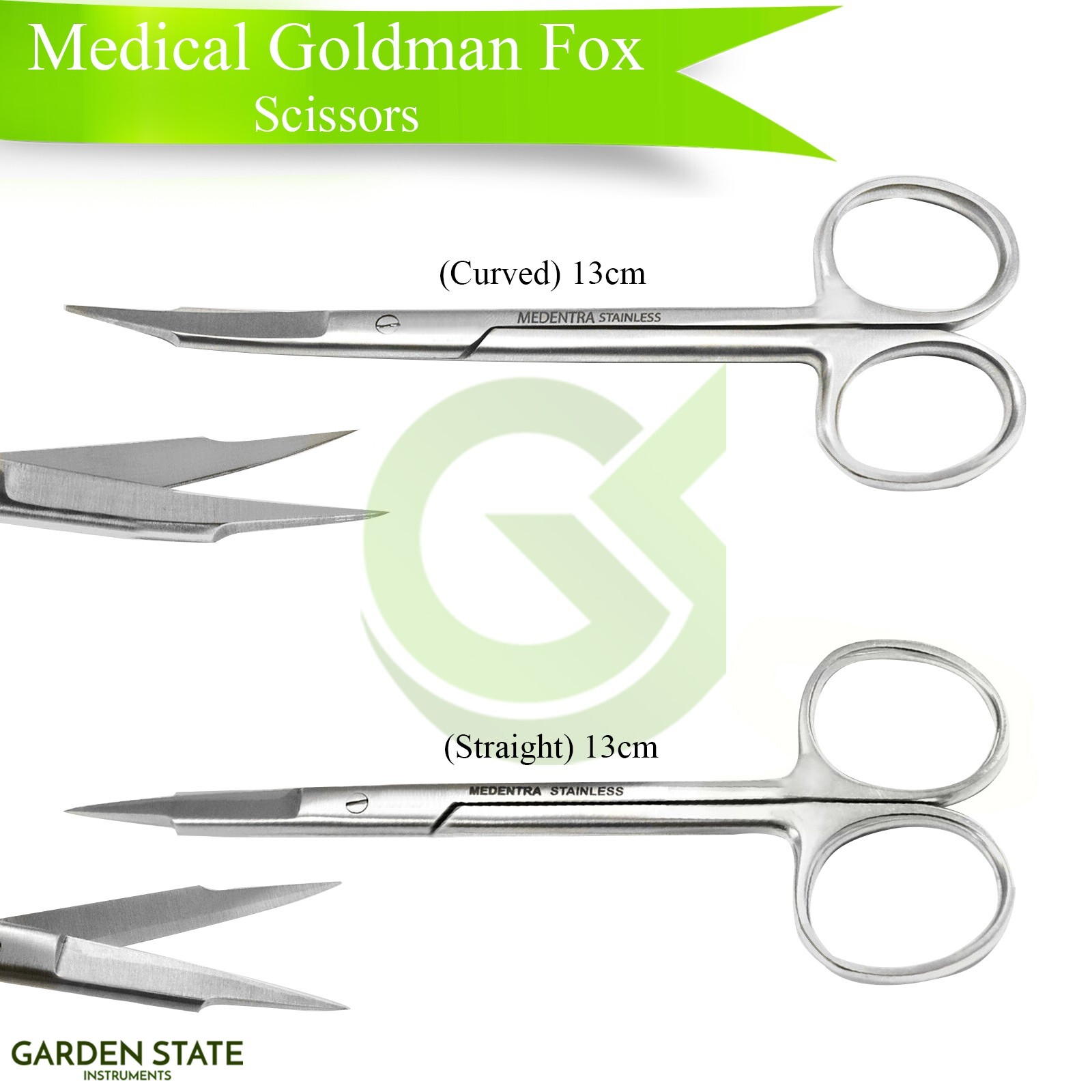 GOLDMAN FOX SCISSORS Dental Surgical Micro Supercut Tissue Shears 13cm Set