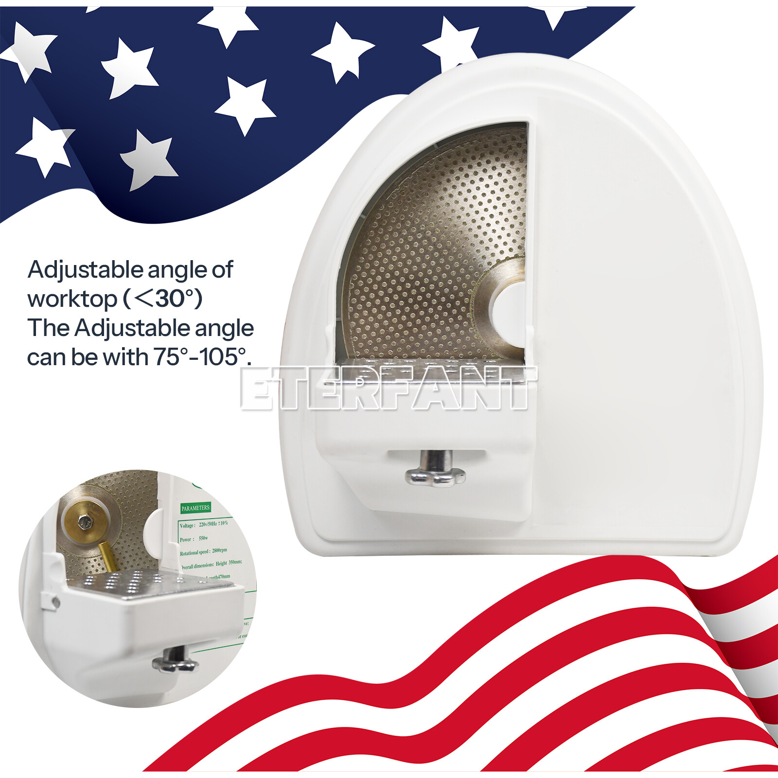 ETERFANT Plaster Model Arch Trimmer with Diamond Equipment Disc Wheel Dental Lab
