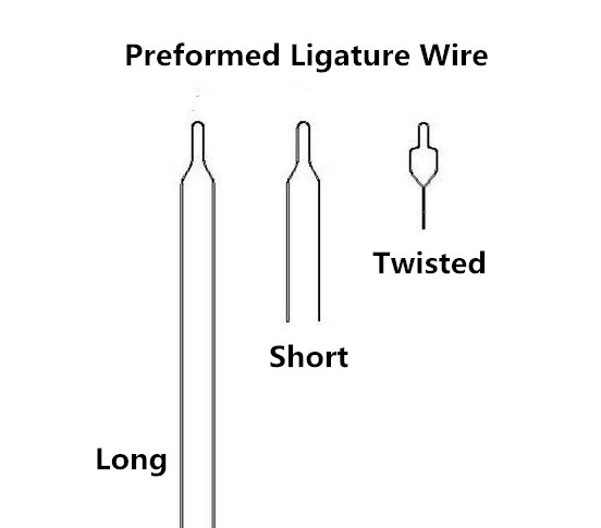 Dental Orthodontic Preformed Ligature Wire Kobayashi Weld Long Short Twisted