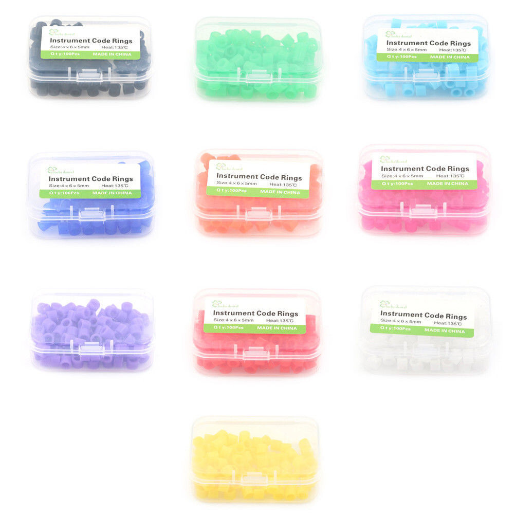 Dental Lab Recognition Medical Silicone Color Code Rings Large 135ºC Bands Tools