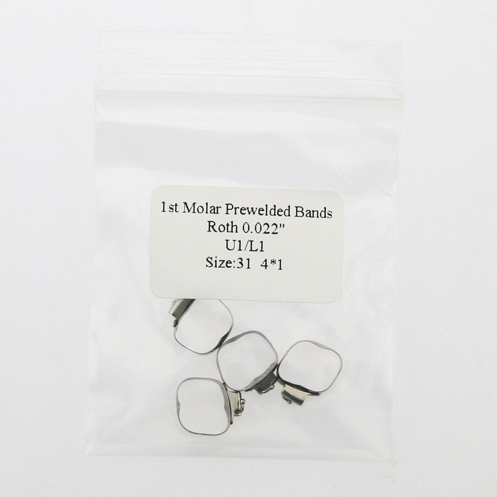 10 Packs Dental Orthodontic Roth 022 1st Molar Buccal Tube Prewelded Bands U1/L1