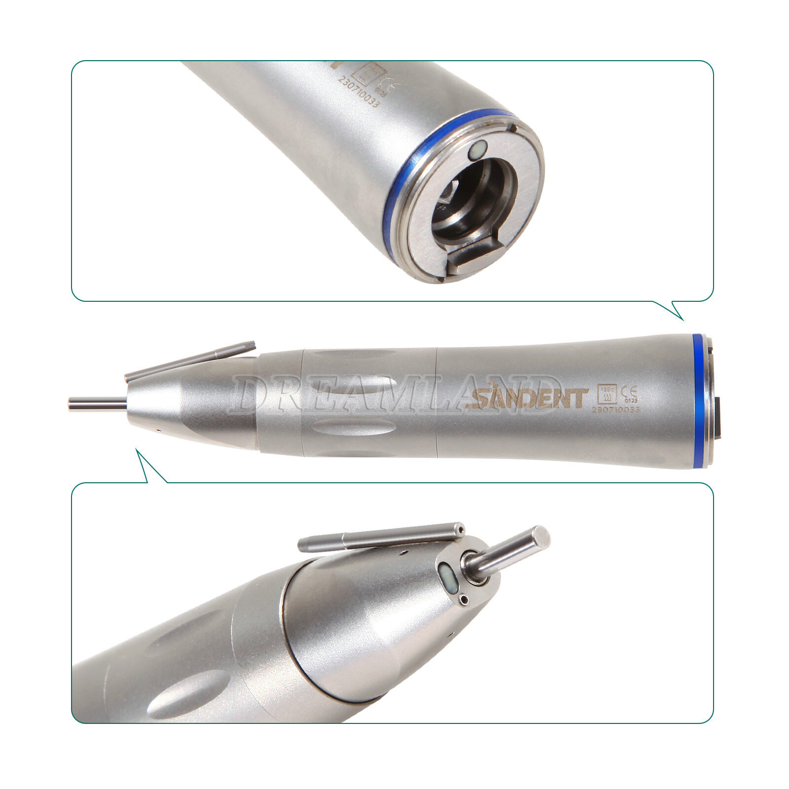 Dental 1:1 Fiber Optic Straight Low Speed Handpiece Surgical External