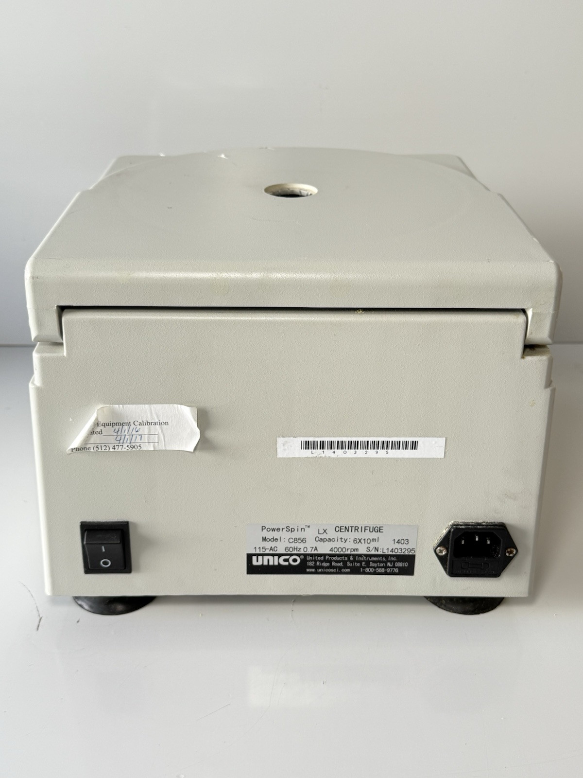Henry Schein Unico C856 PowerSpin LX Benchtop Fixed Bucket Rotor Centrifuge
