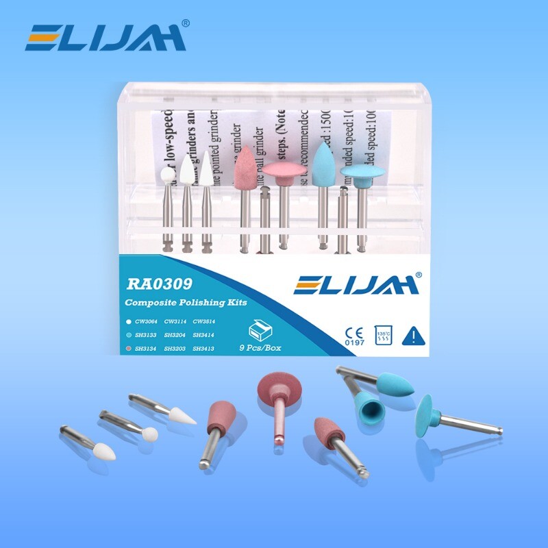 Dental Composite Polishing RA 0309 Kit For Low-speed Contra Angle Handpiece-9pcs