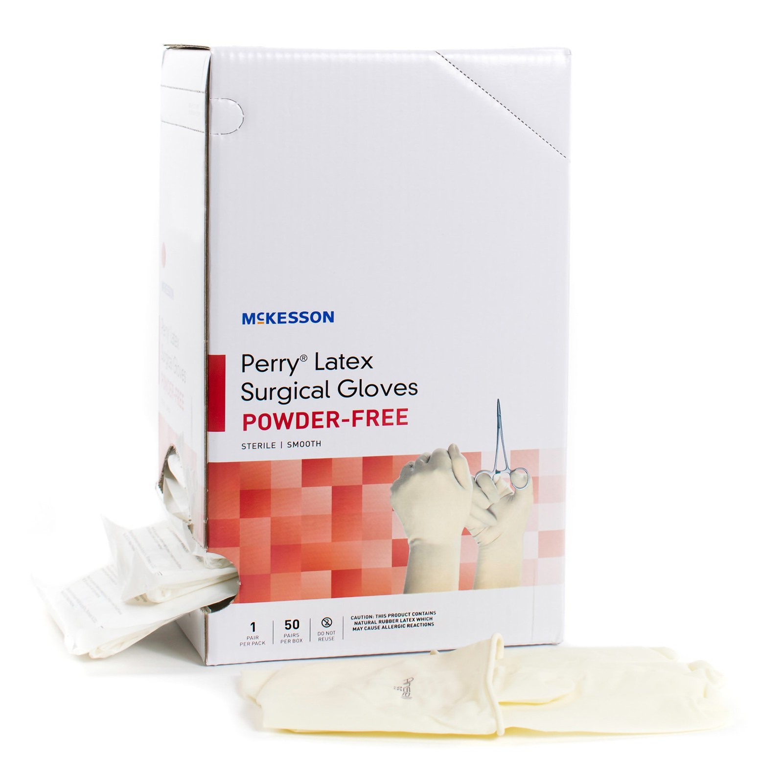 McKesson Perry® Performance Plus Surgical Glove, Size 8, Cream-Box of 50
