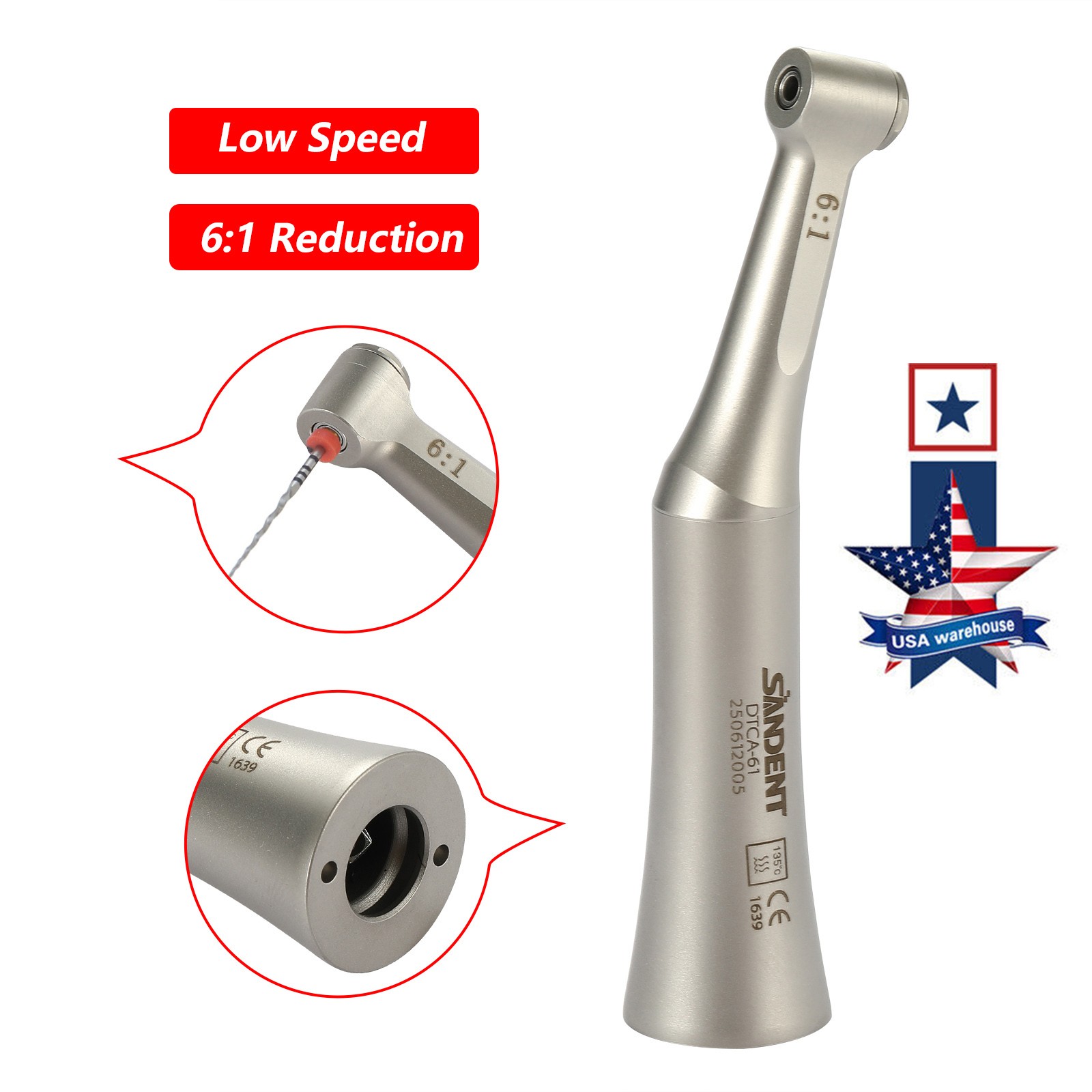 Dental 6:1 Endo Contra Angle Handpiece Mini Head SANDENT E type