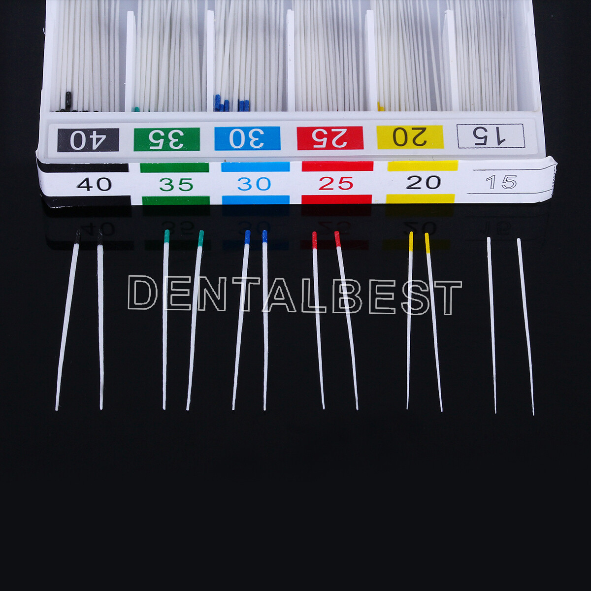 10X puntas papel absorbente de raíz endodóntica Dental puntas 0,02 Taper 15#-40#
