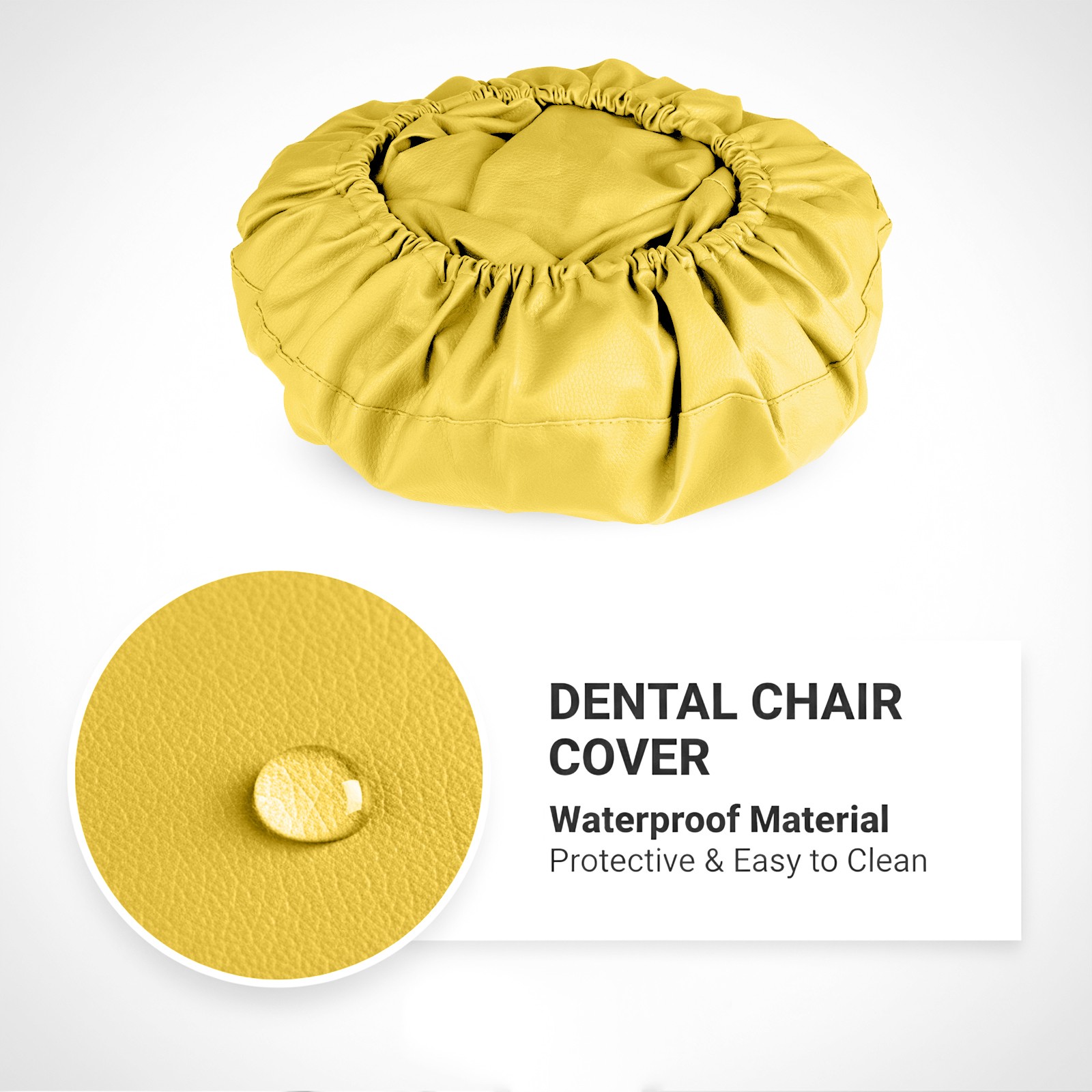 4Pcs Dental Chair Cover PU Leather Elastic Dentist Chair Seat Protective Sleeves