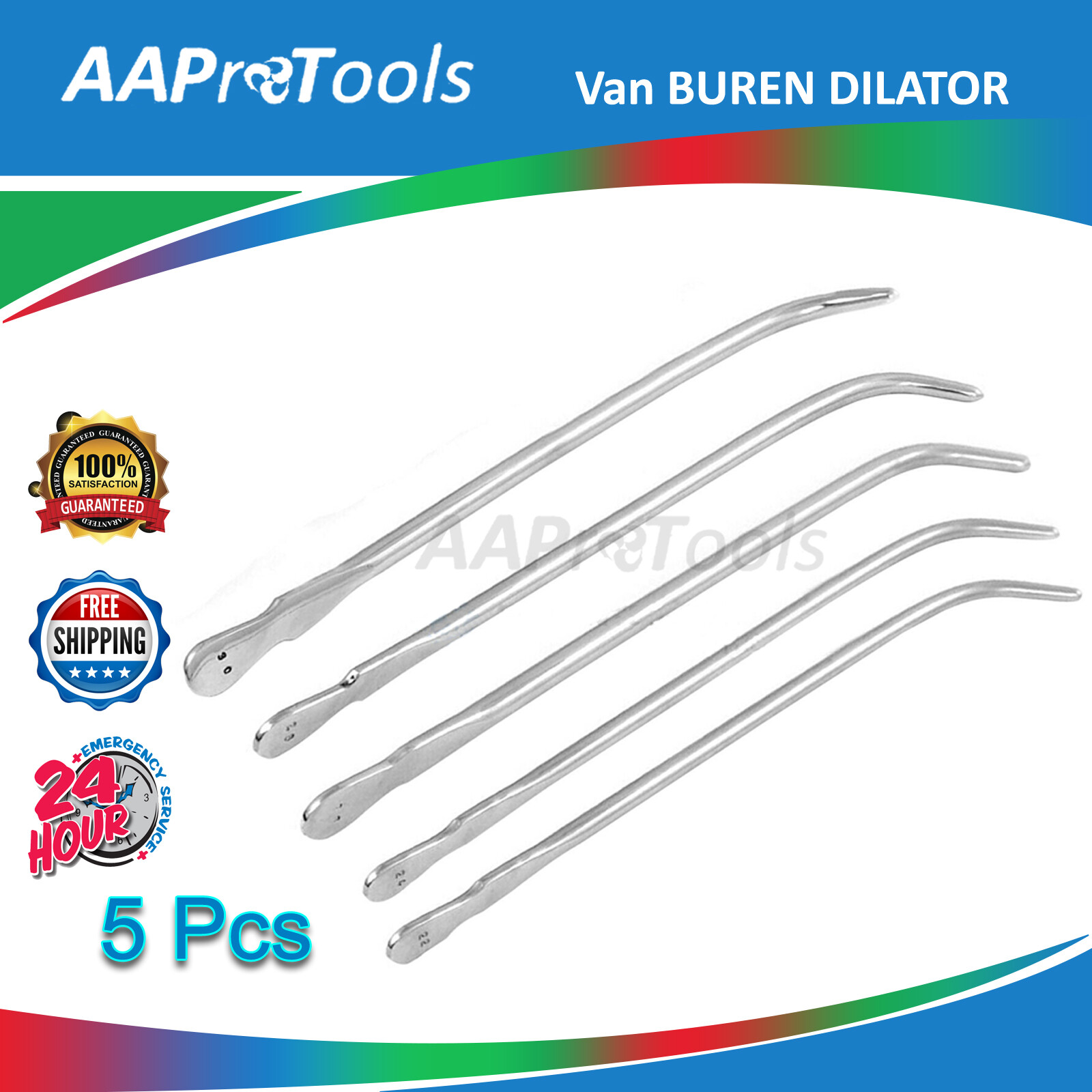 1 Set Van Buren Sound Urethral Surgical Ob/ Gyn Instruments,5 Pieces BEST MODEL