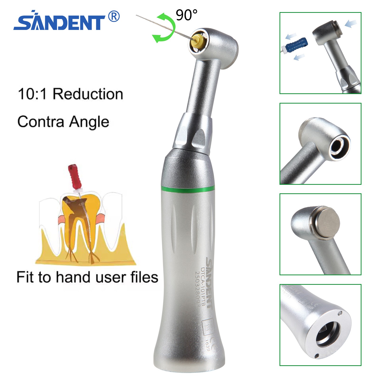 CICADA Dental Endo Contra Angle Handpiece 10:1 16:1 Reduction Fit Sirona NSK