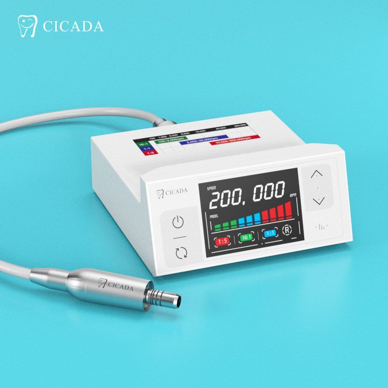 E-type CICADA LCD Dental Electric Motor + 1:1 Handpiece LOW SPEED Contra Angle
